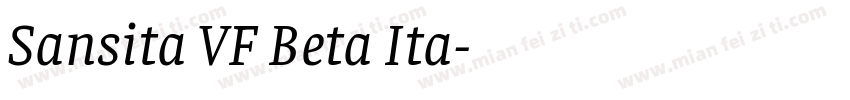 Sansita VF Beta Ita字体转换